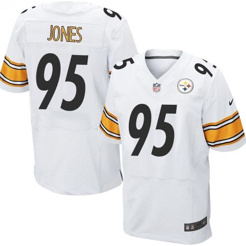  Steelers #95 Jarvis Jones White Men's Stitched NFL Elite Jersey