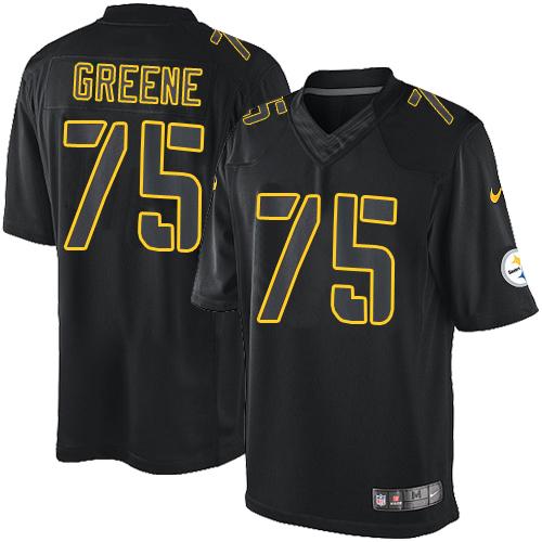  Steelers #75 Joe Greene Black Men's Stitched NFL Impact Limited Jersey
