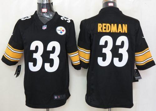  Steelers #33 Isaac Redman Black Team Color Men's Stitched NFL Limited Jersey
