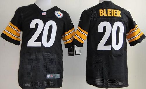  Steelers #20 Rocky Bleier Black Team Color Men's Stitched NFL Elite Jersey