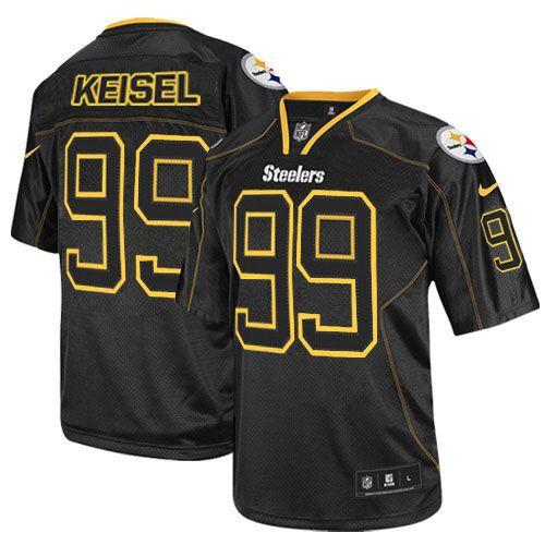  Steelers #99 Brett Keisel Lights Out Black Men's Stitched NFL Elite Jersey