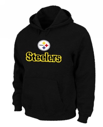 Pittsburgh Steelers Authentic Logo Pullover Hoodie Black
