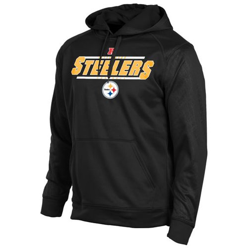Pittsburgh Steelers Majestic Synthetic Hoodie Sweatshirt Black