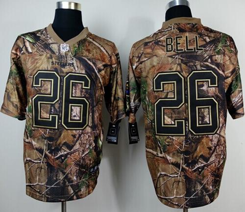  Steelers #26 Le'Veon Bell Camo Realtree Men's Stitched NFL Elite Jersey