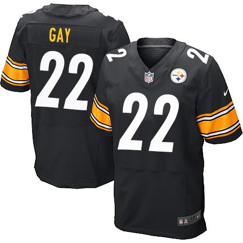  Steelers #22 William Gay Black Team Color Men's Stitched NFL Elite Jersey