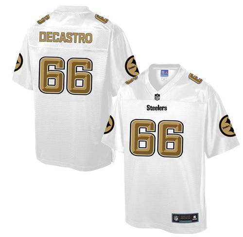  Steelers #66 David DeCastro White Men's NFL Pro Line Fashion Game Jersey