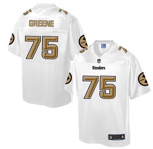  Steelers #75 Joe Greene White Men's NFL Pro Line Fashion Game Jersey
