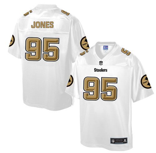  Steelers #95 Jarvis Jones White Men's NFL Pro Line Fashion Game Jersey