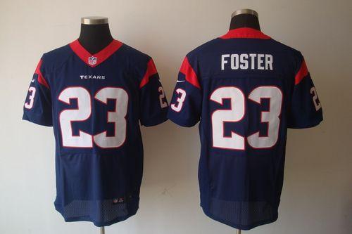  Texans #23 Arian Foster Navy Blue Team Color Men's Stitched NFL Elite Jersey