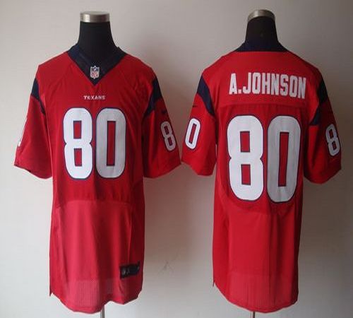  Texans #80 Andre Johnson Red Alternate Men's Stitched NFL Elite Jersey