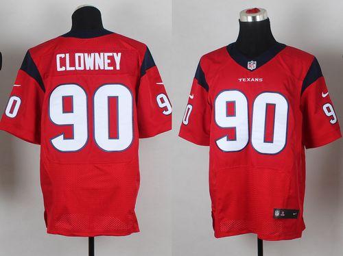  Texans #90 Jadeveon Clowney Red Alternate Men's Stitched NFL Elite Jersey