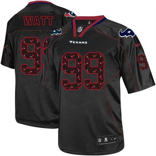  Texans #99 J.J. Watt New Lights Out Black Men's Stitched NFL Elite Jersey