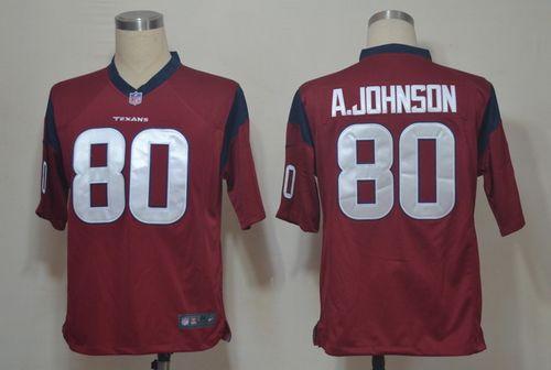  Texans #80 Andre Johnson Red Alternate Men's Stitched NFL Game Jersey
