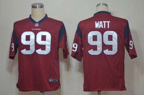  Texans #99 J.J. Watt Red Alternate Men's Stitched NFL Game Jersey