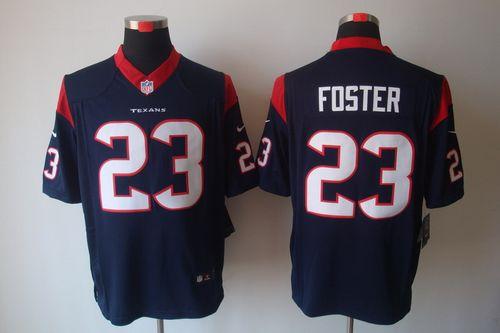  Texans #23 Arian Foster Navy Blue Team Color Men's Stitched NFL Limited Jersey