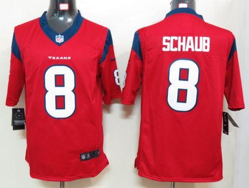  Texans #8 Matt Schaub Red Alternate Men's Stitched NFL Limited Jersey