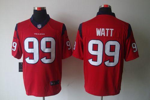  Texans #99 J.J. Watt Red Alternate Men's Stitched NFL Limited Jersey