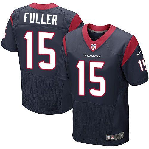  Texans #15 Will Fuller Navy Blue Team Color Men's Stitched NFL Elite Jersey