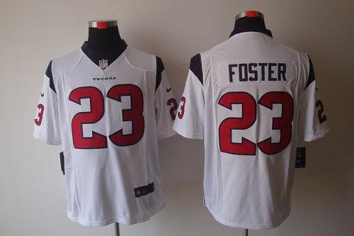 Texans #23 Arian Foster White Men's Stitched NFL Limited Jersey
