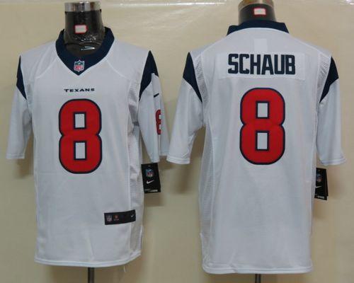  Texans #8 Matt Schaub White Men's Stitched NFL Limited Jersey