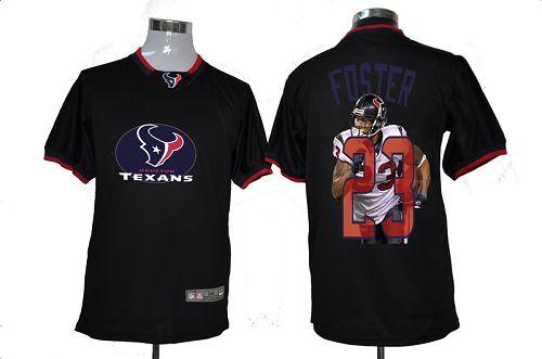  Texans #23 Arian Foster Black Men's NFL Game All Star Fashion Jersey