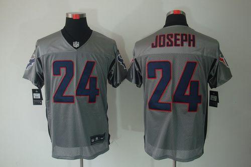  Texans #24 Johnathan Joseph Grey Shadow Men's Stitched NFL Elite Jersey