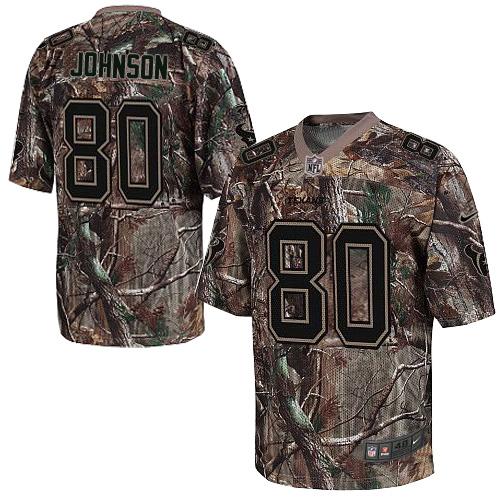 Texans #80 Andre Johnson Camo Men's Stitched NFL Realtree Elite Jersey