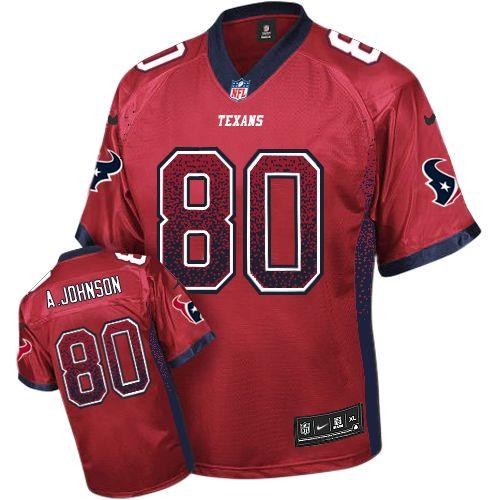  Texans #80 Andre Johnson Red Alternate Men's Stitched NFL Elite Drift Fashion Jersey