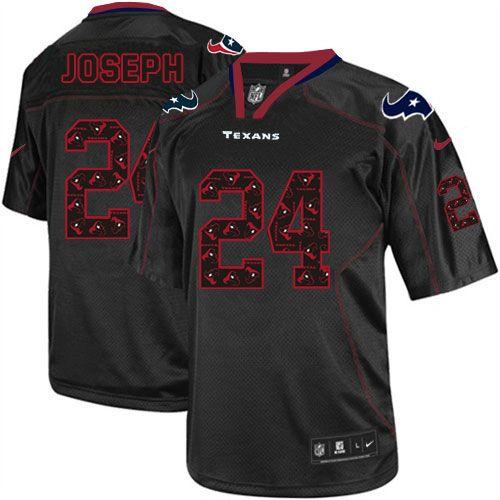 Texans #24 Johnathan Joseph New Lights Out Black Men's Stitched NFL Elite Jersey