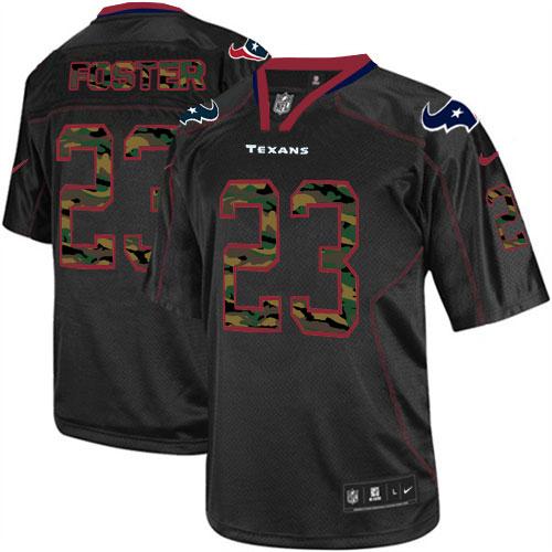  Texans #23 Arian Foster Black Men's Stitched NFL Elite Camo Fashion Jersey