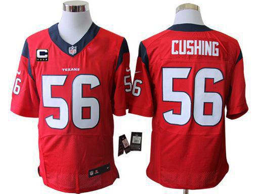  Texans #56 Brian Cushing Red Alternate With C Patch Men's Stitched NFL Elite Jersey