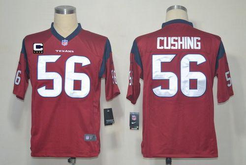  Texans #56 Brian Cushing Red Alternate With C Patch Men's Stitched NFL Game Jersey