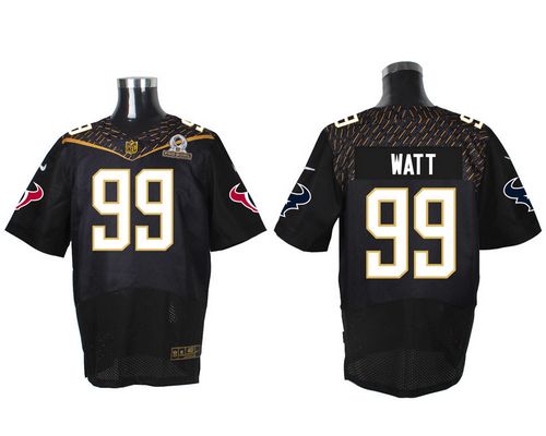 Texans #99 J.J. Watt Black 2016 Pro Bowl Men's Stitched NFL Elite Jersey
