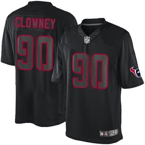  Texans #90 Jadeveon Clowney Black Men's Stitched NFL Impact Limited Jersey