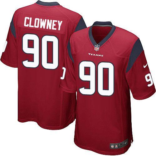  Texans #90 Jadeveon Clowney Red Alternate Men's Stitched NFL Game Jersey