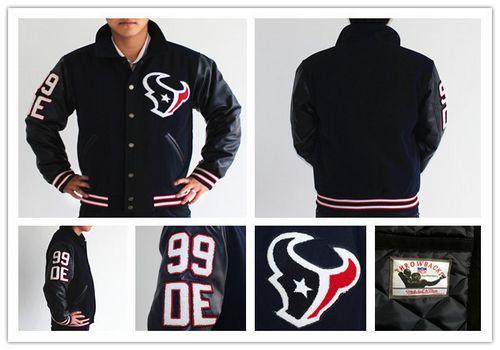 Mitchell And Ness NFL Houston Texans #99 J.J. Watt Authentic Wool Jacket
