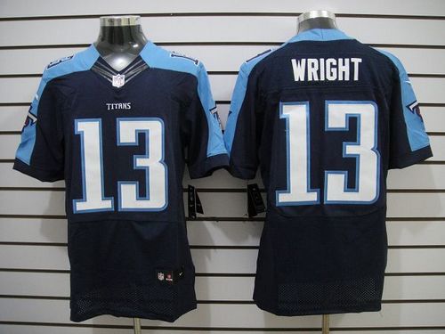  Titans #13 Kendall Wright Navy Blue Alternate Men's Stitched NFL Elite Jersey