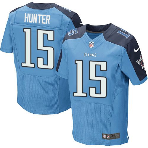  Titans #15 Justin Hunter Light Blue Team Color Men's Stitched NFL Elite Jersey