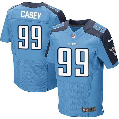  Titans #99 Jurrell Casey Light Blue Team Color Men's Stitched NFL Elite Jersey