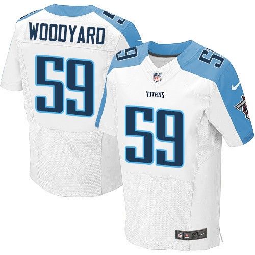  Titans #59 Wesley Woodyard White Men's Stitched NFL Elite Jersey