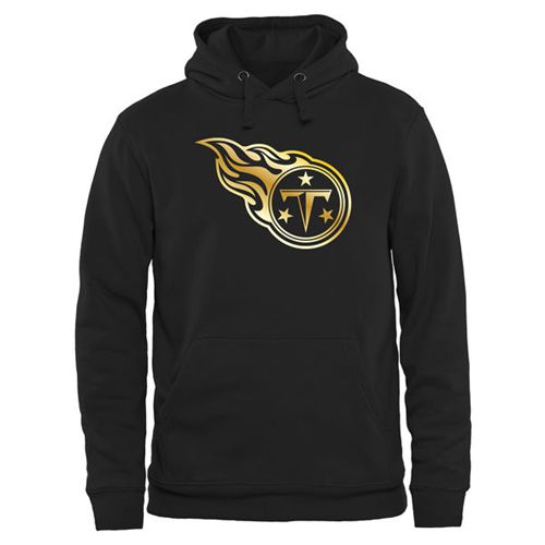 Men's Tennessee Titans Pro Line Black Gold Collection Pullover Hoodie