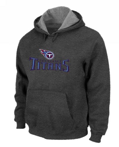 Tennessee Titans Authentic Logo Pullover Hoodie Dark Grey