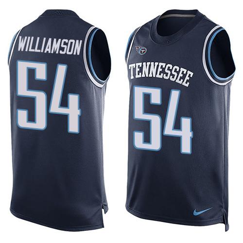  Titans #54 Avery Williamson Navy Blue Alternate Men's Stitched NFL Limited Tank Top Jersey