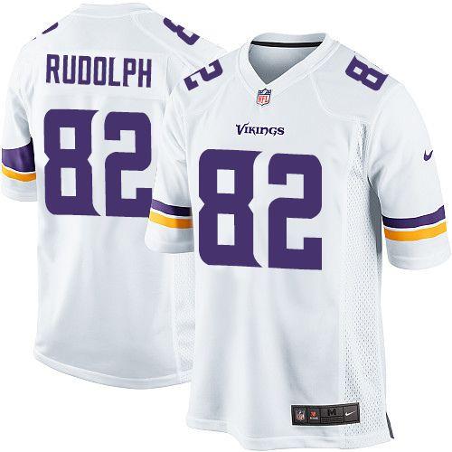  Vikings #82 Kyle Rudolph White Men's Stitched NFL Game Jersey