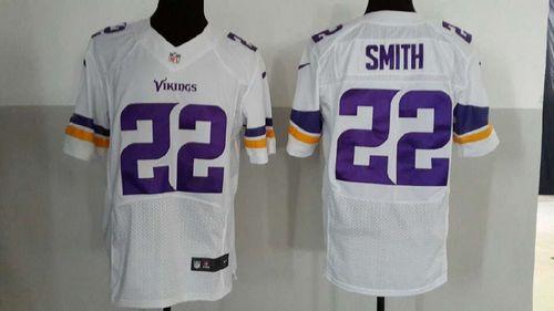  Vikings #22 Harrison Smith White Men's Stitched NFL Elite Jersey