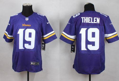  Vikings #19 Adam Thielen Purple Team Color Men's Stitched NFL Elite Jersey
