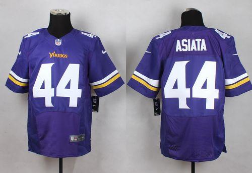  Vikings #44 Matt Asiata Purple Team Color Men's Stitched NFL Elite Jersey