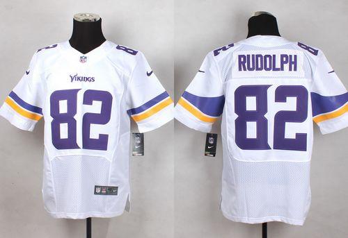  Vikings #82 Kyle Rudolph White Men's Stitched NFL Elite Jersey