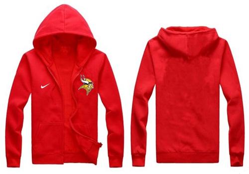  Minnesota Vikings Authentic Logo Hoodie Red