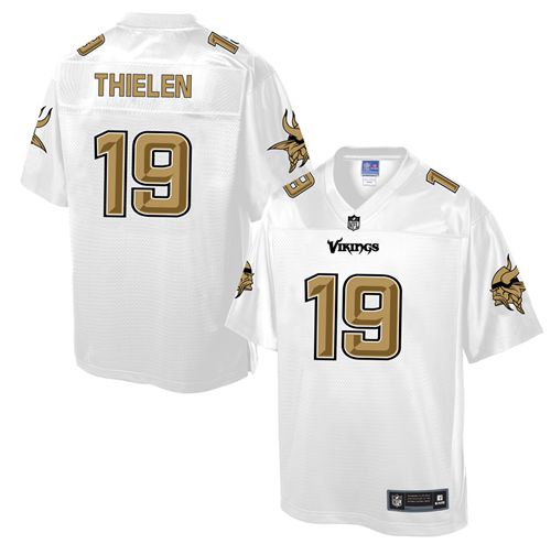  Vikings #19 Adam Thielen White Men's NFL Pro Line Fashion Game Jersey